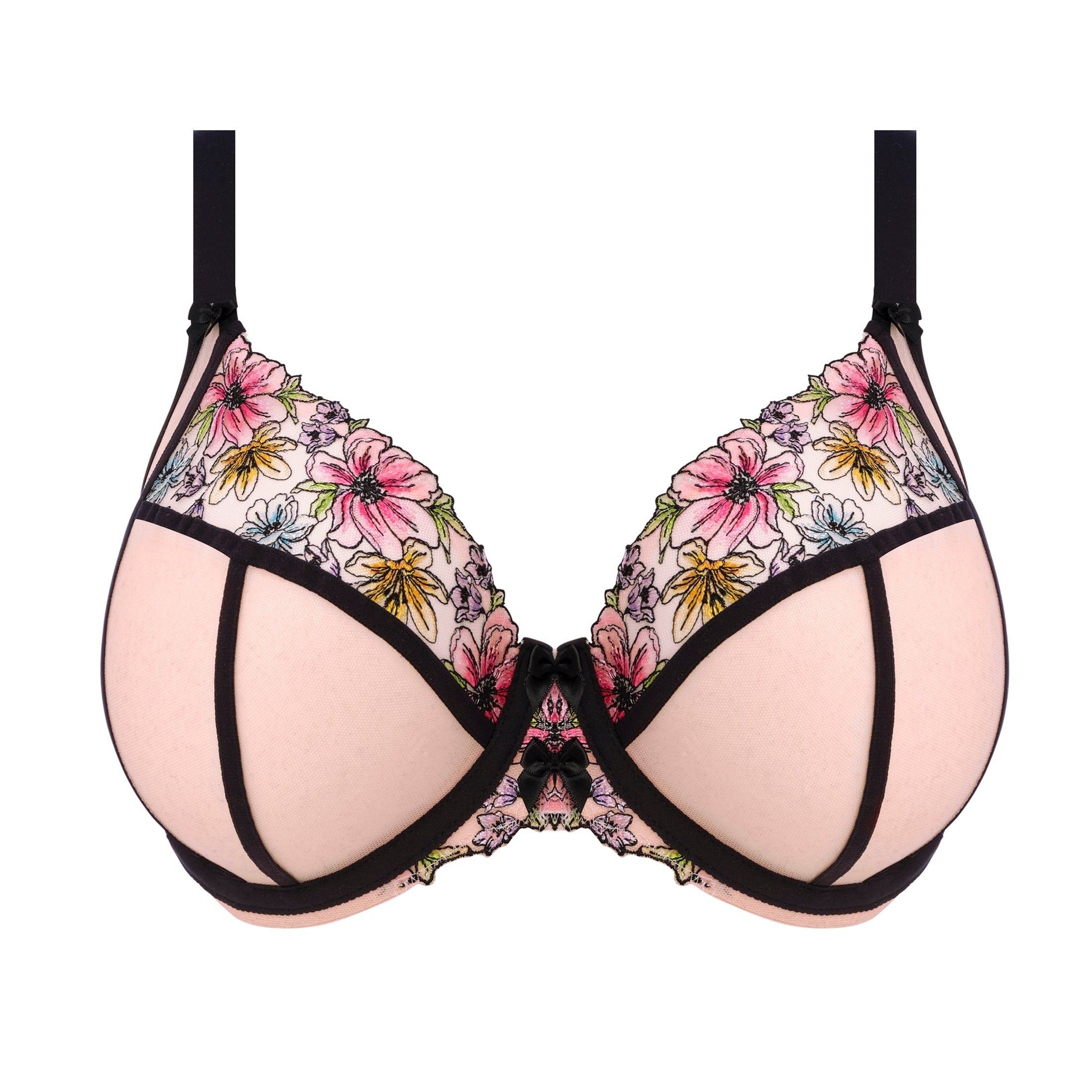 M&S Floral Tattoo Embroidered Balcony Bra for Women
