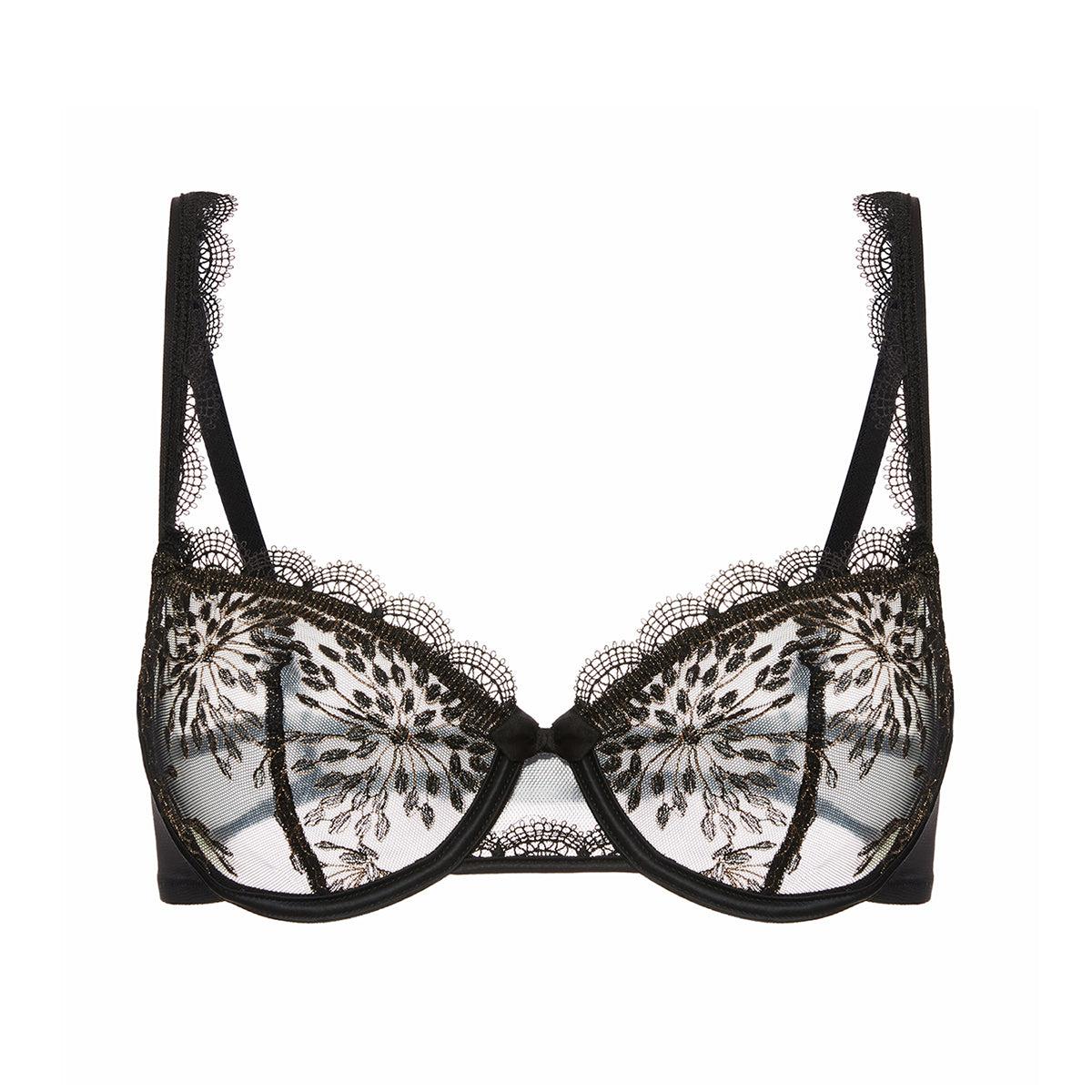 Simply Be 2 pack lace padded plunge bras in black and white - ShopStyle