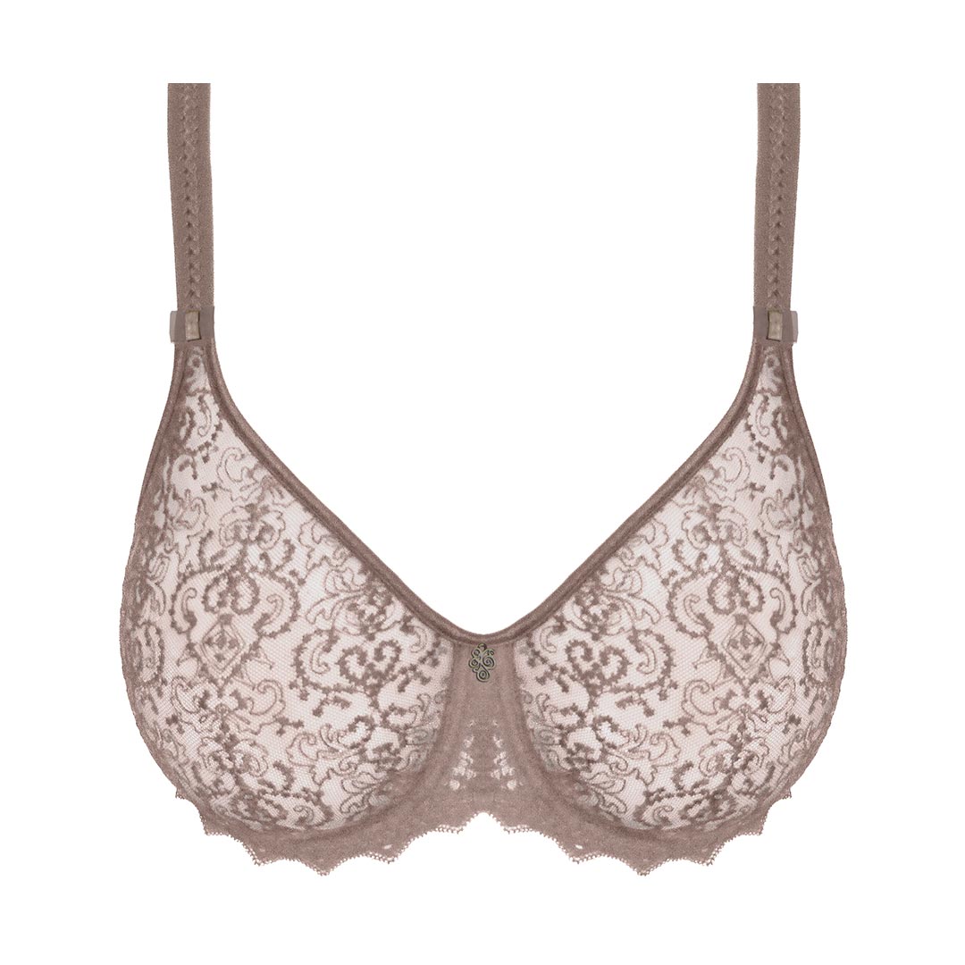 Sheer plain white lace thong, CASSIOPEE